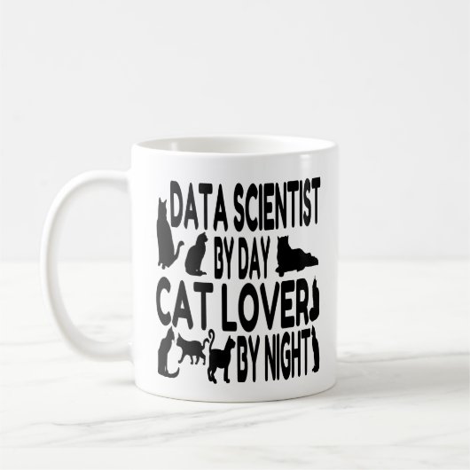 Cat Lover Data Scientist Kaffeetasse (Links)