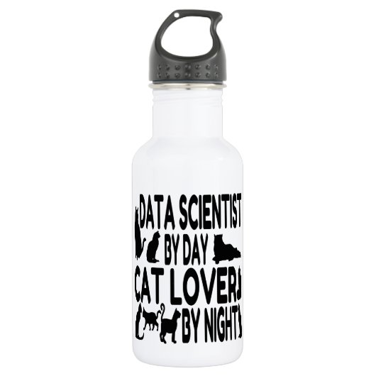 Cat Lover Data Scientist Trinkflasche (Vorderseite)