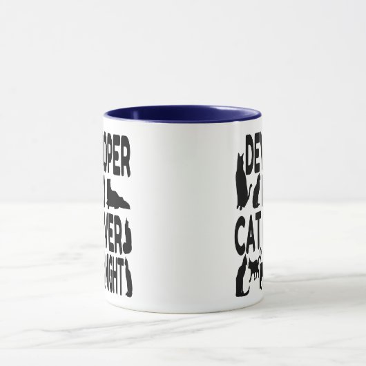 Cat Lover Developer Tasse (Zentrum)