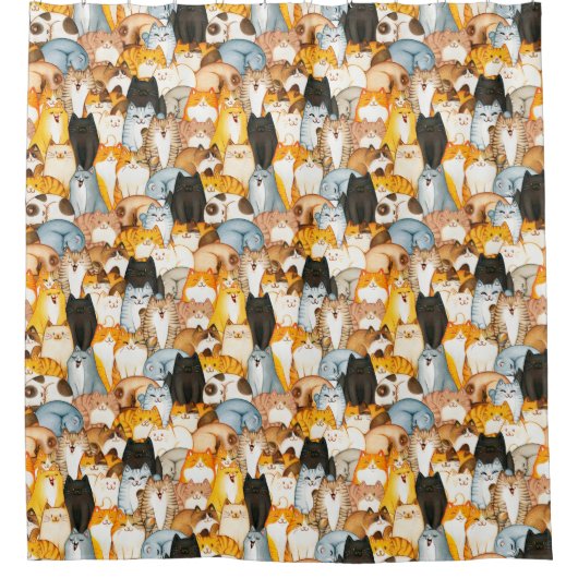 Cat Lover Duschvorhang (Vorderseite)