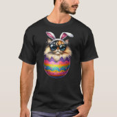 Cat Lover Easter Egg Happy Easter Bunny Ears T-Shirt (Vorderseite)