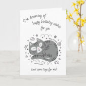 Cat Lover Eigentümer Spaß hinzufügen Einen Namen g Karte (Gelbe Blume)