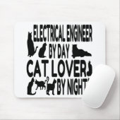 Cat Lover Electrical Engineer Mousepad (Mit Mouse)