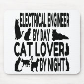 Cat Lover Electrical Engineer Mousepad (Vorne)