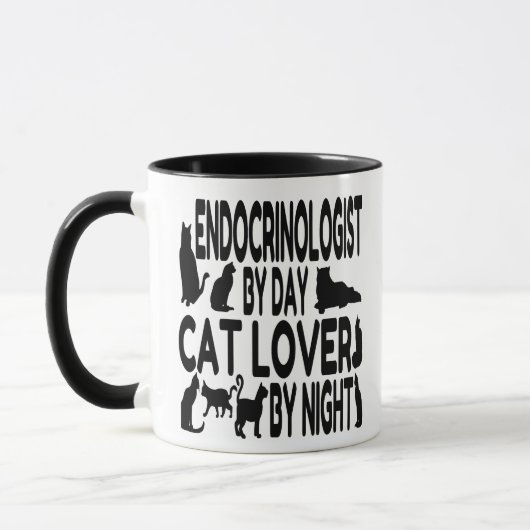 Cat Lover Endocrinologin Tasse (Links)