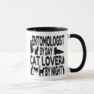 Cat Lover Entomologin Tasse