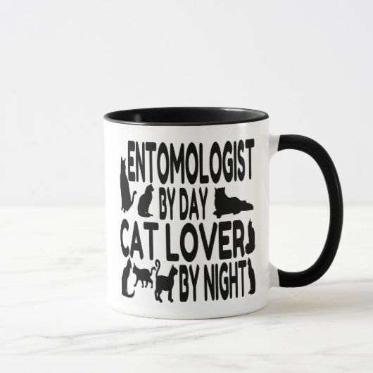 Cat Lover Entomologin Tasse (Rechts)