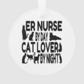 Cat Lover ER Nurse Ornament (Rückseite)