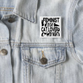Cat Lover Feminist Button (Beispiel)