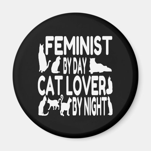 Cat Lover Feminist Magnet (Vorne)