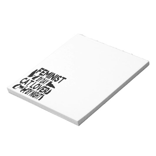 Cat Lover Feminist Notizblock (Rotiert)