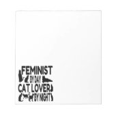 Cat Lover Feminist Notizblock (Vorderseite)