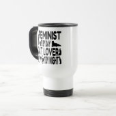 Cat Lover Feminist Reisebecher (Vorderseite Links)