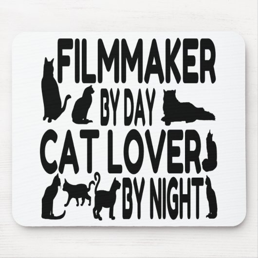 Cat Lover Filmmaker Mousepad (Vorne)