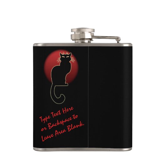 Cat Lover Flask Custom Cat Art Drinks Flaschen & G Flachmann (Rückseite)