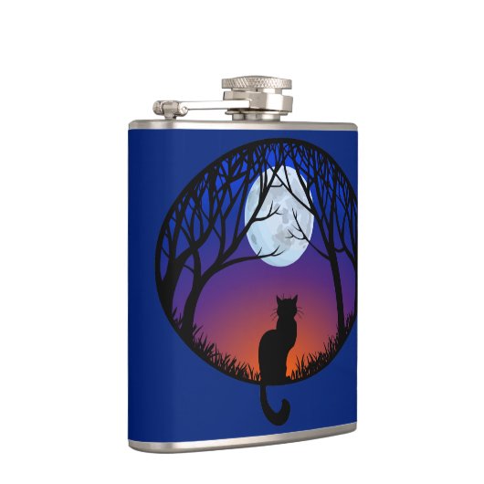 Cat Lover Flask Custom Cat Art Drinks Flaschen & G Flachmann (Rechts)