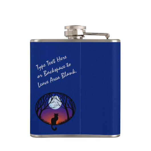 Cat Lover Flask Custom Cat Art Drinks Flaschen & G Flachmann (Rückseite)