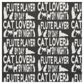 Cat Lover Flute Player Stoff (Muster)