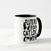 Cat Lover Flute Player Tasse (VorderseiteRechts)