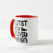 Cat Lover Flutist Tasse (Vorderseite Links)