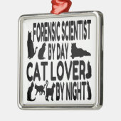 Cat Lover Forensic Scientist Ornament Aus Metall (Links)