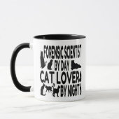 Cat Lover Forensic Scientist Tasse (Links)
