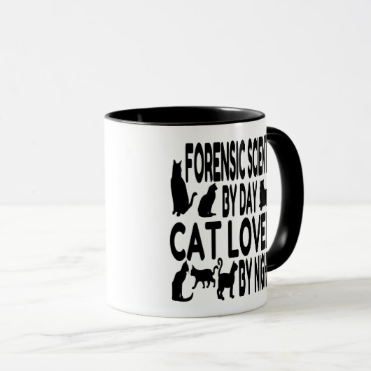 Cat Lover Forensic Scientist Tasse (VorderseiteRechts)