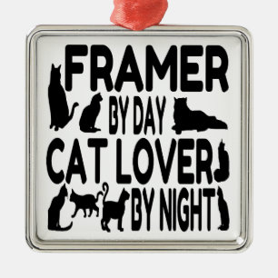 Cat Lover Framer Ornament Aus Metall