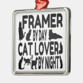Cat Lover Framer Ornament Aus Metall (Links)