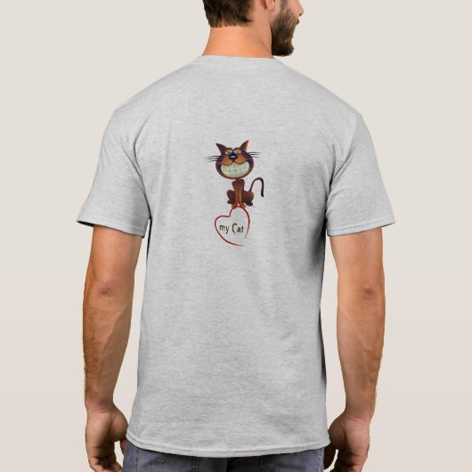 Cat Lover Funny - Frühlingsfarben T-Shirt (Rückseite)