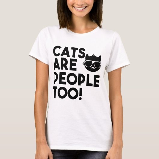 Cat Lover Funny Gift - Katzen sind Menschen zu T - T-Shirt (Vorderseite)