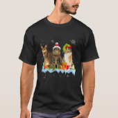 Cat Lover Funny Laperm Tree Weihnachtslicht T-Shirt (Vorderseite)
