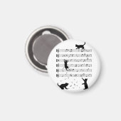 Cat Lover Funny Pianist Piano Lover Magnet (Vorderseite/Rückseite)