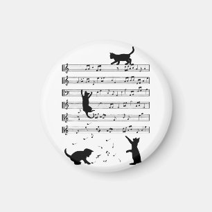 Cat Lover Funny Pianist Piano Lover Magnet