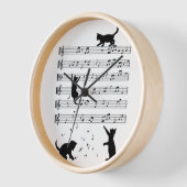 Cat Lover Funny Pianist Piano Lover Uhr (Winkel)