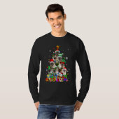 Cat Lover Funny Siamese Tree Christmas Light T-Shirt (Vorne ganz)