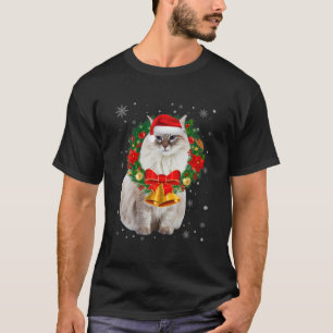 Cat Lover Funny Siberian Tree Weihnachtslicht T-Shirt