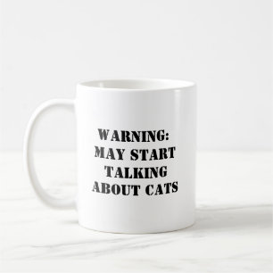 Cat Lover Funny Warning Tasse
