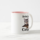 Cat Lover Funny Zweifarbige Tasse (VorderseiteRechts)