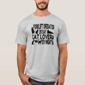 Cat Lover Gabelstapler T-Shirt (Vorderseite)