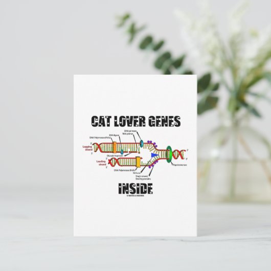 Cat Lover Gene Inside (DNA-Replikation) Postkarte (Stehend Vorderseite)