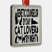 Cat Lover Genetic Counselor Silbernes Ornament (Rechts)