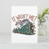 Cat Lover Geschenk Es war nicht ich Einladung (Stehend Vorderseite)