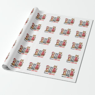 Cat Lover Geschenk Meowy Weihnachten Geschenkpapier