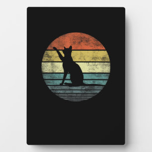 Cat Lover Geschenke Retro Vintag Kitty Silhouette Fotoplatte