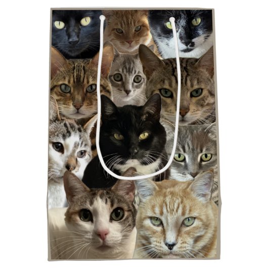 Cat Lover Geschenktasche Mittlere Geschenktüte (Rückseite)