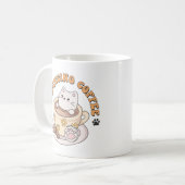 Cat Lover Gift, Catpuccino Kaffee Funny Quotes Kaffeetasse (Vorderseite Links)