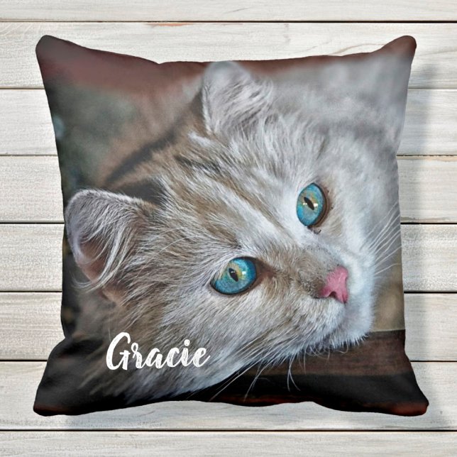 Cat Lover Gift - Custom Pet Foto von Keepsake Cat Kissen (Von Creator hochgeladen)