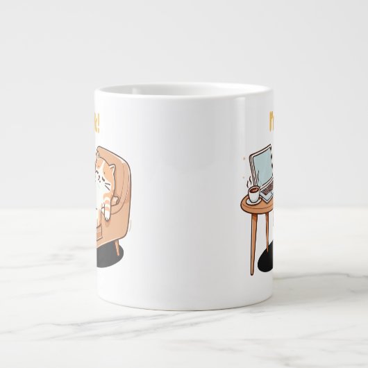 cat lover gift i'm ok Jumbo-Tasse (Vorderseite)