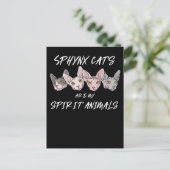Cat Lover Gift Spirit Animal Sphynx Cat Postkarte (Stehend Vorderseite)